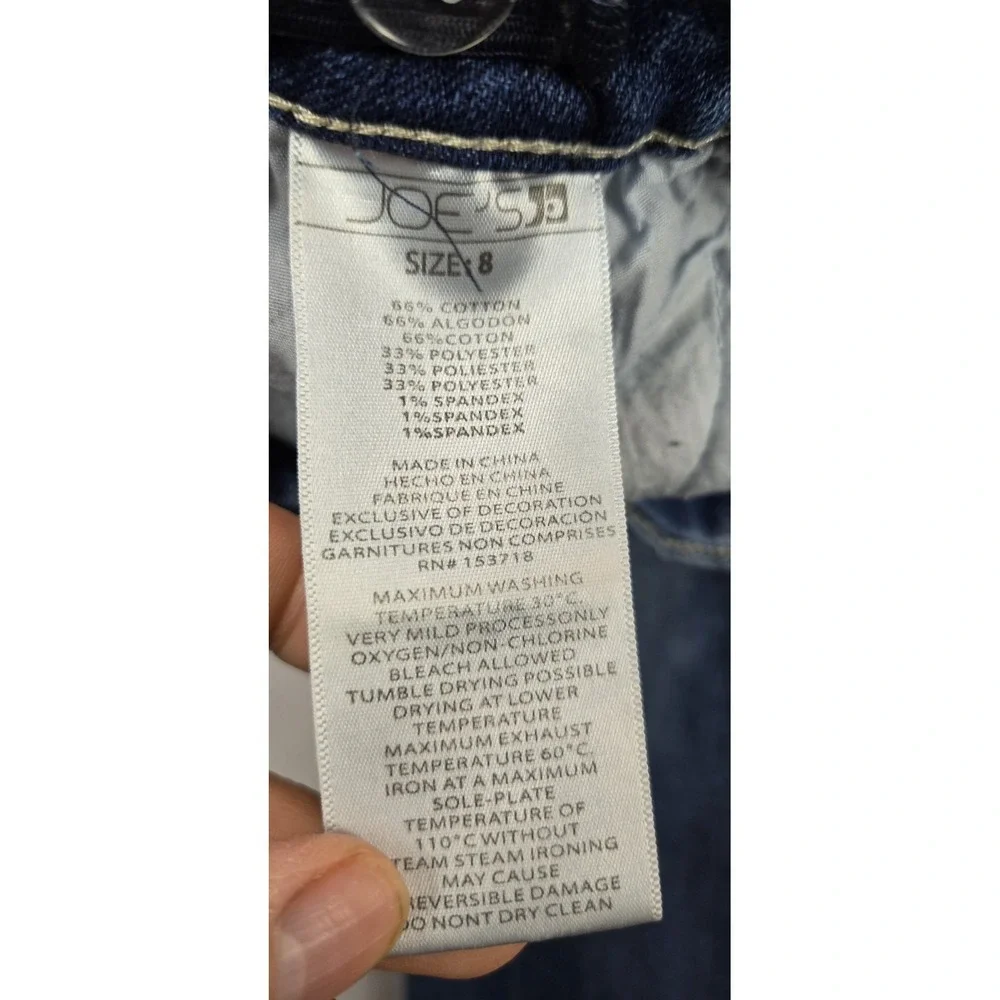 Joe's Jeans Size 8 Girls‎ Distressed Frayed Side Seam Blue Denim Jeans